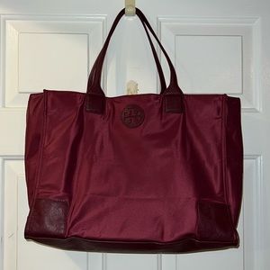 Tory Burch, maroon, nylon tote, large